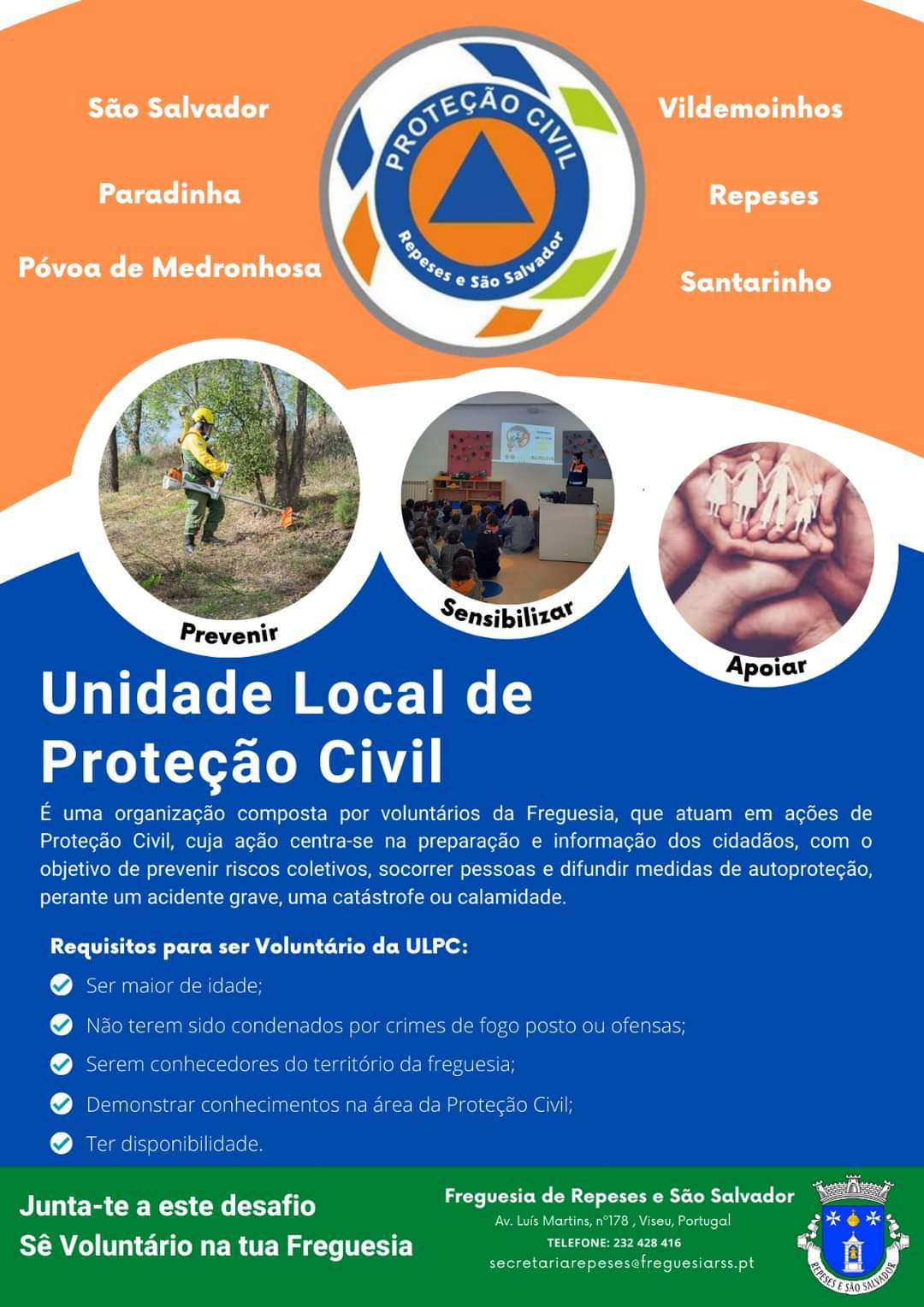 Proteção Civil - Junta de Freguesia de Repeses e S. Salvador